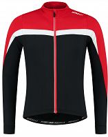 Ocieplana bluza rowerowa Rogelli COURSE, czarno-czerwono-biała