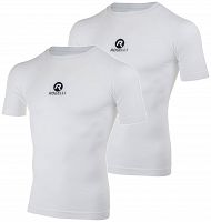 Funkcjonalne koszulki Rogelli CORE z krótkim rękawem - 2 sztuki w opakowaniu, białe