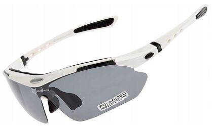 Okulary sportowe Rockbros 10002 polaryzujące - białe - wymienne szkła - ramki optyczne