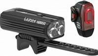 Lampka przednia LEZYNE LED SUPER DRIVE 1600XXL LOADED 1600 lumenów + KTV PRO SMART DRIVE REAR, przycisk wł/wył na kierownicę, usb czarna