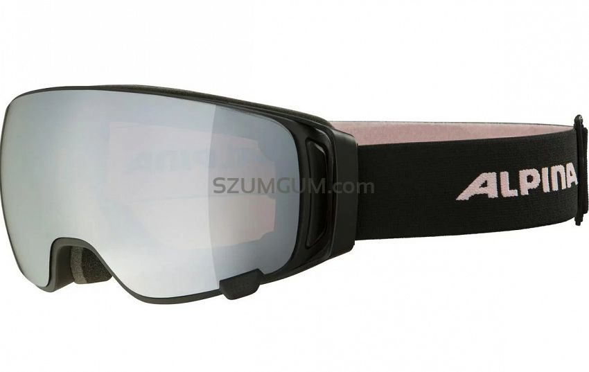 ALPINA GOGLE M DOUBLE JACK MAG Q-LITE BLACK-Rose-matt - szkło Q-LITE S1+Mirror-black S3 SPH