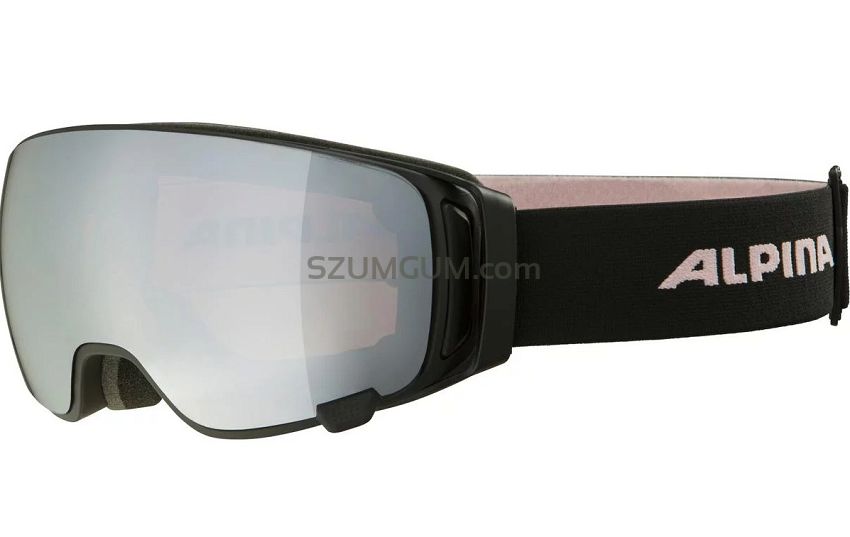 ALPINA GOGLE M DOUBLE JACK MAG Q-LITE BLACK-Rose-matt - szkło Q-LITE S1+Mirror-black S3 SPH