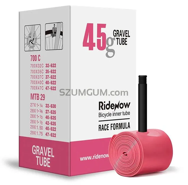 Dętka RideNow TPU Gravel 700C / 28″ 32–47C oraz 29″ 1.50–1.75″ – AV 45 mm (Auto/Schrader), 45 g