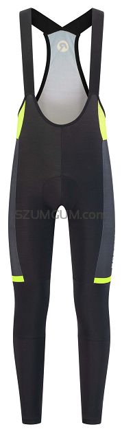 Spodnie rowerowe Rogelli FUSE 2.0 z żelową wkładką rowerową, czarno-odblaskowo żółte roz. M i L