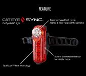 Lampa tylna CatEye TL-NW100K SYNC KINETIC - 6