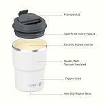 Asobu Coffee Express Tumbler Kubek termiczny 360ml white - 11