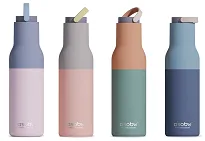 Butelka termiczna Asobu Metro 650ml - pastel orange - 4