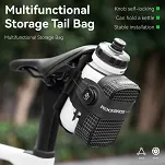 Multifunkcyjna torba podsiodłowa z uchwytem na bidon Rockbros P010 - black - 8