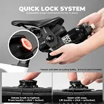 Multifunkcyjna torba podsiodłowa z uchwytem na bidon Rockbros P010 - black - 11