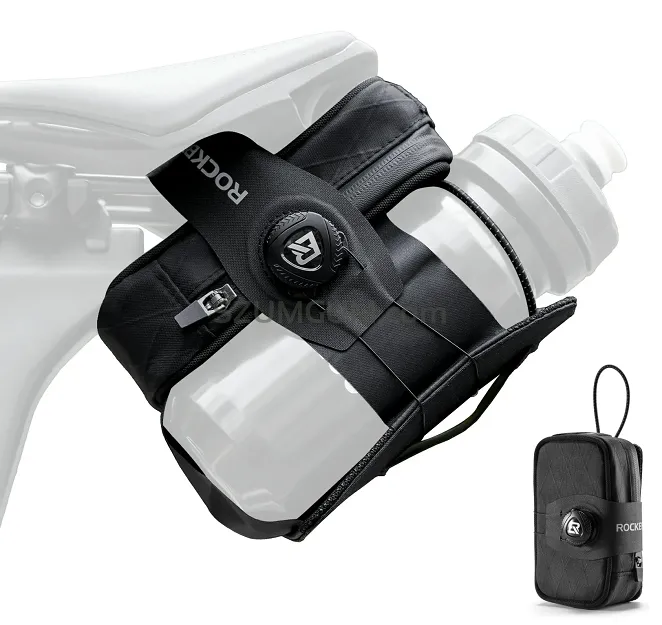 Multifunkcyjna torba podsiodłowa z uchwytem na bidon Rockbros P010 - black