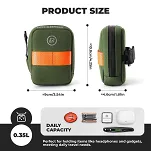 Mini torebka podsiodłowa Rockbros F006 z uchwytem na wkłady CO2 - green - 4