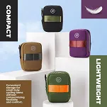 Mini torebka podsiodłowa Rockbros F006 z uchwytem na wkłady CO2 - green - 3