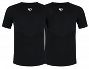 Funkcjonalne podkoszulki termiczne - Rogelli CORE II / 2 sztuki / czarne / unisex