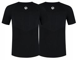 Funkcjonalne podkoszulki termiczne - Rogelli CORE II / 2 sztuki / czarne / unisex