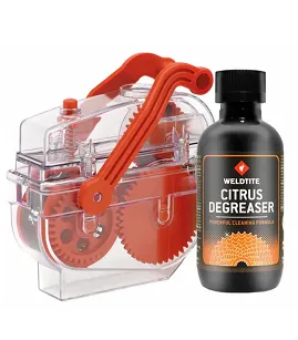 Maszyna do czyszczenia łańcucha Weldtite Dirtwash Dirt Trap Chain Degreaser Machine + odtłuszczacz 75 ml