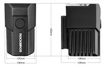 Lampka przednia Rockbros 1600lm zasilana powerbankiem - 11