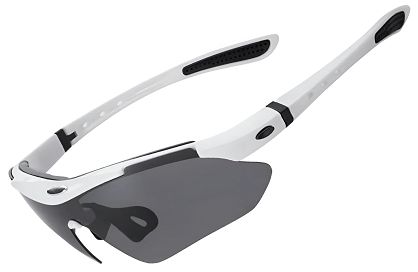 Okulary rowerowe Rockbros 10142 fotochromowe UV400 / ramki optyczne - białe