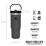 Stanley kubek The IceFlow Flip Straw Tumbler 0,89L - Peach Rose - 9