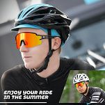Okulary sportowe Rockbros 10179BK - fotochromowe z ochroną UV i wkładką korekcyjną - pomarańczowe szkła - 6