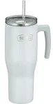 Duży termokubek Thermos Refreshing 1,1 L - z uchwytem i słomką - matowo biały - 2