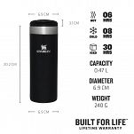 Najlżejszy kubek termiczny Stanley Aerolight Transit Mug 0,47 L - Cream Metallic - 4