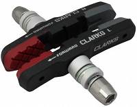 Klocki hamulcowe CLARK'S CPS513 MTB (V-brake, Warunki Suche i Mokre, Lekka obudowa aluminiowa) 72mm czerwono-czarno-szare