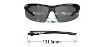 Okulary TIFOSI TRACK white/red (1 szkło Smoke Red 15,4% transmisja światła) - 9