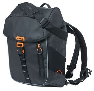 Sakwa turystyczna pojedyncza / Plecak - Basil Miles Tarpulin Daypack 17L - black/orange