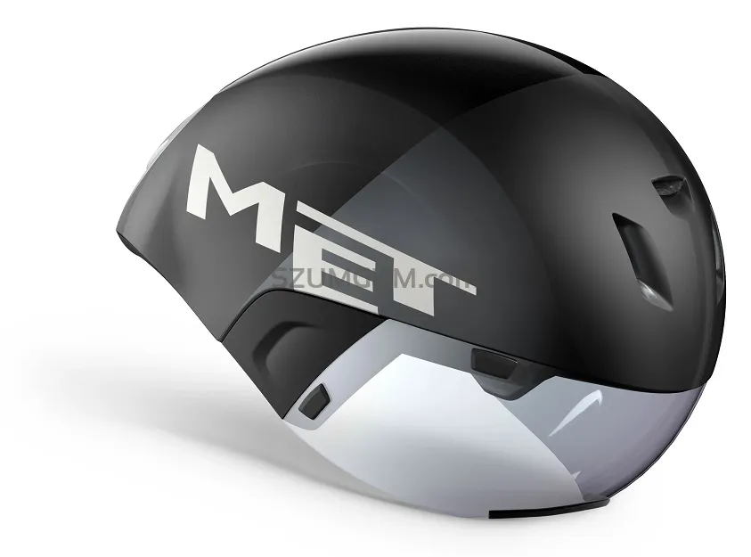 Kask triathlonowy / czasowy - MET Codatronca II - black-silver