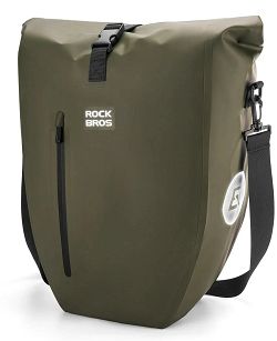 Wodoodporna sakwa rowerowa na bagażnik Rockbros AS-166 20 L - oliwkowa