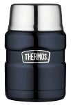 Oryginalny Termos obiadowy  na jedzenie z łyżką King 470ml, ciemnoniebieski - 2