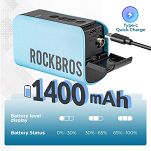 Pompka elektryczna Rockbros 42520006001 do roweru z cyfrowym wyświetlaczem - do opon / piłek / balonów - 3