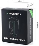 Pompka elektryczna Rockbros 42520006001 do roweru z cyfrowym wyświetlaczem - do opon / piłek / balonów - 6