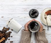 Asobu Cafe Compact kubek termiczny 390ml brązowy - 5
