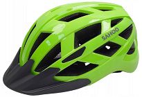 Kask rowerowy Sahoo In-mould z lampką zielony - 2
