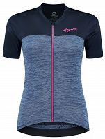 Damska koszulka kolarska Rogelli MELANGE, niebiesko-różowa