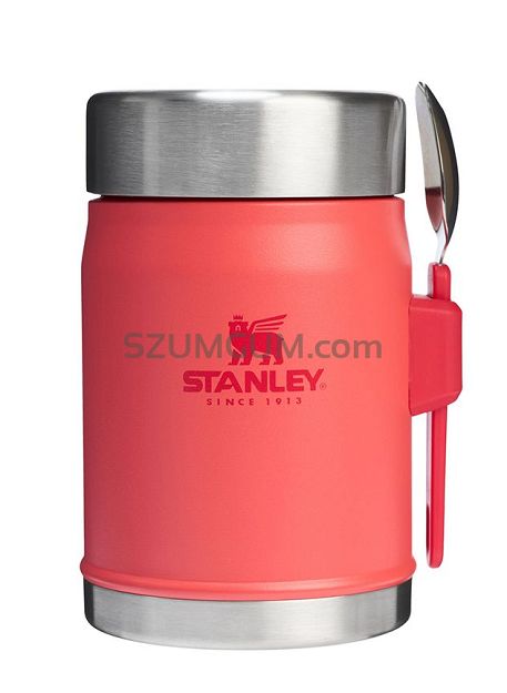 Termos obiadowy ze sztućcem Stanley CLASSIC - 0,4L - Hot Coral