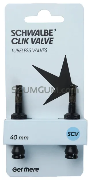 Zestaw wentyli Schwalbe Clik Valve Tubeless 2 szt. - 40, 60, 80 mm