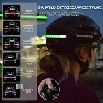 Inteligętny kask Rockbros ZK-031 blue – zdalnie sterowane oświetlenie i kierunkowskazy - 5