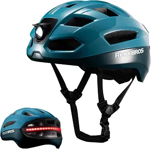 Inteligętny kask Rockbros ZK-031 blue – zdalnie sterowane oświetlenie i kierunkowskazy