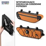 Torba pod ramę roweru Rockbros  Road to Sky TL003, 2 L, wodoodporna, pomarańczowa - 3
