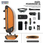 Torba pod ramę roweru Rockbros  Road to Sky TL003, 2 L, wodoodporna, pomarańczowa - 4