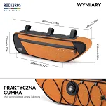Torba pod ramę roweru Rockbros  Road to Sky TL003, 2 L, wodoodporna, pomarańczowa - 5