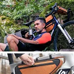 Torba pod ramę roweru Rockbros  Road to Sky TL003, 2 L, wodoodporna, pomarańczowa - 8