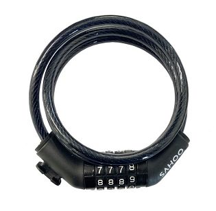 Zapięcie rowerowe na szyfr  SAHOO - 8mm x 100cm
