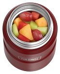 Oryginalny Termos obiadowy  na jedzenie z łyżką Thermos King 470ml, rustic red - 5