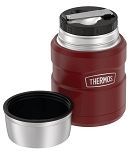 Oryginalny Termos obiadowy  na jedzenie z łyżką Thermos King 470ml, rustic red - 4