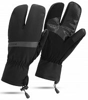 Nieprzemakalne zimowe rękawiczki zimowe Rogelli NOVA LOBSTER dla rowerzystów, czarne 