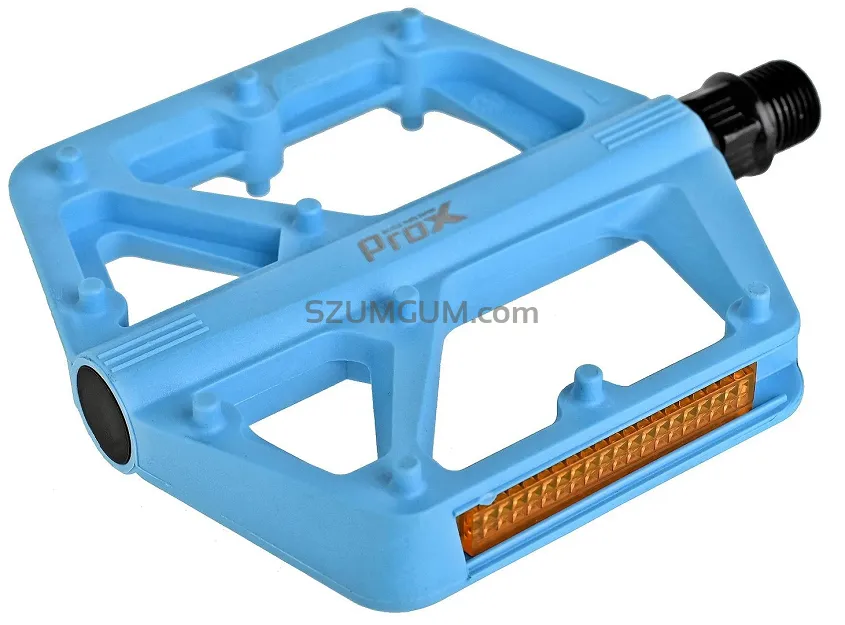 Pedały ProX Base 42 - nylonowe, oś boronowa, odblaski - niebieskie
