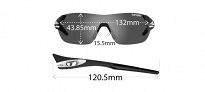 Okulary TIFOSI SLICE  black white (3 szkła 15,4% Smoke, 41,4% AC Red, 95,6% Clear) - 5